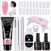 Arte de Uñas 15ml Gel de Extensión Set de 12 Piezas, Pincel Moldeador de Uñas, Gel de Cristal, Gel de Cristal Exclusivamente para Ventas Transfronterizas