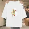 Camiseta de manga tres cuartos para mujer de comercio exterior transfronterizo para el Año del Serpiente, corte holgado, top corto de manga corta estilo chino para mujer