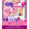 Conjunto de Balões de Aniversário Infantil para Crianças de 1 a 5 Anos, Suprimentos de Decoração para Cena de Festa, Conjunto Completo para Meninos e Meninas