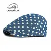 Gorra de Lunares para Mujer, Boina Ligera y Transpirable de Verano, Gorra de Pico Retro Británica, Gorra Versátil de Estilo Europeo y Americano