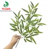 Folhas de Bambu Simuladas, Galhos de Bambu Estéreo, Folhas de Bambu Falsas, Decoração para Sala de Estar de Casa, Enfeites de Vasos de Chão, Folhas Verdes Artificiais