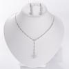 Tl324 Colar de Noiva Europeu e Americano Liga de Zinco Diamante Zircônia Conjunto de Joias para Colar e Brincos Acessórios de Casamento Joias