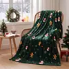 Copos de Nieve Árbol de Navidad Papá Noel Múltiples Patrones Manta Manta para Siesta en la Oficina Estilo Simple Suministro para Comercio Electrónico Transfronterizo