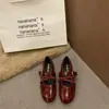 Tendência Temperamento Estilo Estrangeiro Sapatos de Salto Baixo Femininos 2026 Fivela Única Sapatos de Vovó Bico Redondo Salto Baixo Estilo Coreano Retro Mary Janes