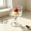 Yujing tazón de postre de vidrio de lujo ligero nórdico tazón de golondrinas taza para pudín de yogur celebridad de internet taza para helado té de la tarde