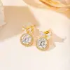 Suministro Directo Transfronterizo desde la Fuente, Fábrica de Aretes Modelo Nuevo Aguja de Plata S925 Circonita Aretes Simples y Elegantes, Diseño de Nicho