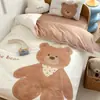 Juego de tres piezas de colcha pequeña especial para jardín de infantes de algodón puro clase A, estampado de dibujos animados lindos, ropa de cama 100% algodón para la entrada del bebé al jardín de infantes