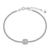 Pulsera de Plata de Ley S925 para Mujer, Pulsera Tennis Súper Brillante en Forma de Corazón, Lujo Ligero, Sensación de Alta Gama, Estilo Europeo y Americano, Circonita de Diamante Completa, Venta al por Mayor Transfronteriza