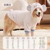 Roupas Novas para Pets Outono e Inverno Pelúcia Cartoon 3D Roupas para Cães Grandes Roupas Quentes de Lã de Duas Pernas Roupas para Cães Golden Retriever