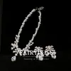 Conjunto de Collar y Aretes de Lujo de Alta Gama con Circonita Incrustada en Cera de Cobre, Colgante de Gota de Agua Brillante, Joyería de Diseño Exquisito