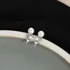 Aretes de Racimo de Uva Perlada Francesa Espumosa, Exquisitos, Modernos y Lujosos Aretes de Gypsophila