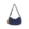 Bolso Cruzado Casual de Moda Otoño e Invierno para Niñas 2025 Nuevo Moda de Mezclilla Bolso de Oficina Gran Capacidad Bolso de Hombro a Cuadros