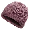 Gorro tejido para mujeres de mediana edad y mayores, otoño e invierno, estilo abuela, cálido y con forro de polar, adecuado para madres y personas mayores