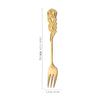 Cuchara Creativa de Acero Inoxidable, Cuchara Flor de Rosa, Cuchara para Postre y Café, Cuchara para Remover Miel, Cuchara para Sopa, Tenedor de Fruta Souvenir