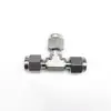 Conector en T de Virola de Acero Inoxidable 316, Diámetro Igual y Reductor, Conector de Doble Virola de 1/16, Puede Reemplazar Swagelok