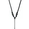 Cordón Tejido Hecho a Mano de Oro y Jade para Colgante de Mujer, Cordón para Collar con Colgante de Ágata de los Doce Signos del Zodiaco para Hombre