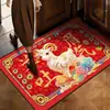 Felpudo de Entrada para Año Nuevo 2027, Alfombra Cortable para Puerta, Felpudo para Entrada del Hogar, Felpudo Rojo Año del Cordero