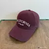 Gorra de Béisbol Bordada estilo Universitario Coreano California, Protección Solar para Todas las Estaciones, Adelgazante de Rostro, Gorra Casual Versátil para Mujer