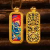 Mini Tanka Pequeño Pintado a Mano con Zaki Lam, Pehar, Tara Verde, Buda de la Medicina Estilo Tíbet, Riqueza Amarilla y Manjushri Colgante de Tanka Personalizado