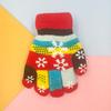 Guantes Gruesos de Doble Capa para Niños, Guantes Cálidos de Cinco Dedos para Niños y Niñas, Guantes Cálidos para Estudiantes, Guantes de Dibujos Animados de Seis Colores