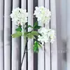 Impressão 3D Flor de Hortênsia Artificial de 3 Cabeças Decoração de Casamento Cena Layout de Móveis Flor Artificial Transfronteiriça