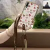Adecuado para Funda de Teléfono Móvil Huawei Pulsera Refrigerante Digital Pareja Dos Tonos Silicona Cáscara Blanda Colgante Cuello Diagonal Lindo Moderno