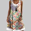 Vestido transfronterizo para mujer, verano, alta gama, impresión digital 3D, único, hermoso, falda corta, talla grande, vestido para mujer, venta al por mayor