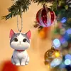 Lindo Acrílico 2d Gatito Regalo de Vacaciones Colgante Transfronterizo Plano Coche Nuevo Colgante Llavero Colgante