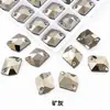 Cristales Facetados Cosidos a Mano con Pedrería, Cristales de Forma Irregular con Base Plana, Accesorios de Cristal para Bricolaje, Vestido de Novia, Zapatos, Sombreros, Bolsos, Accesorios para Ropa