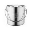 Tambor de Aceite de Acero Inoxidable 304 de Grado Alimenticio con Tapa Tambor Grueso de Gran Capacidad Portátil Comercial para Hogar Cubo de Almacenamiento