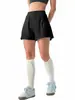 Pantalones cortos deportivos de yoga de verano para mujer, finos, anti-exposición, con bolsillos, secado rápido, transpirables, casuales para correr y fitness, de tres cuartos