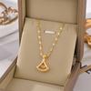 Collar de Acero de Titanio con Colgante de Corazón Inteligente Latente de Temperamento Moderno de Venta Caliente No se Desvanece Joyería Versátil para Mujer Venta al por Mayor