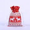 Nueva Bolsa de Regalo con Cordón 3D Fiesta de Navidad Bolsa de Dulces de Papel de Aluminio Año Nuevo Bolsa Creativa para Empaque de Regalos