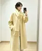 Nuevo suéter de punto de imitación de piel de visón de estilo largo para otoño e invierno, cárdigan de punto de color liso, bufanda de estilo coreano, prenda de abrigo desmontable