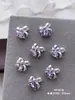 Accesorios de Arte para Uñas de Moño Nuevos y de Moda Diamante Morado Plateado Lujo Ligero Mariposa Corazón Oso 3D Accesorios para Uñas Portátiles