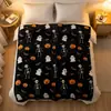 Cobertores de Feriado Transfronteiriços para o Dia da Mentira, Halloween, Etc., Cobertores de Dormir de Lazer para Casa em Flanela, Cobertores Personalizados