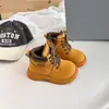 Moda Infantil Botas tipo Martin Estilo Británico 2026 Otoño/Invierno Nuevas Botas Cortas Individuales Estilo Coreano Botas Negras de Cuero para Niños