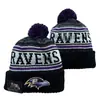 2026 Nuevo Gorro de Punto con Pompón de Color Mixto al por Mayor, Gorro de Lana de Equipo de Rugby, Jacquard de Doble Cara, Estilo Retro Artístico
