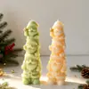 Jiahui Beauty Vela Perfumada Aroma de Papai Noel Molde Jenga de Natal DIY Ornamento de Gesso Papai Noel