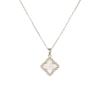 Moda Plata Serie Diamante Flor de Cuatro Hojas Traje Mujeres Personalidad Europea y Americana Retro Juego de Cuatro Piezas Popular en Internet Primera Joyería