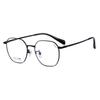 T23005 nuevos anteojos de metal con recubrimiento IP semi-titanio caja literaria retro montura de anteojos de lentes planas para hombres y mujeres