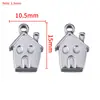 Colgante de Acero Inoxidable Chapado Eléctricamente en Oro de 18K Corazón Casa de Bolsillo Elemento Marino Material para Pulsera Collar Pendientes DIY