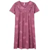 Camisón Estilo Mamá Verano Mujer 2026 Nuevo Modal Manga Corta Vestido Holgado y Cómodo Estilo Coreano Vestido de Dormir