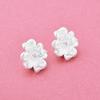 Nuevo Colgante de Cuentas de Flor de Diamante de Plata Lisa Seiko de Plata Esterlina S925 DIY Pulsera de Cristal Collar Accesorios de Plata