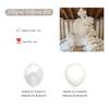 Cadena de globos de látex blanco perlado mate de color sólido transfronterizo, ideal para decoración de fiestas de cumpleaños, suministros para globos