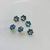 Broca de unha de diamante K9 azul indiano com ponta e fundo pontiagudos acessórios de broca de unha de diamante de vidro quadrado gordo floco de neve coração torto atacado de joias