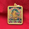 Pingente Thangka Tridimensional de Dupla Face Long Wuye Pintado à Mão Ouro Oito Guardiões Benmingfo Caixa Gawu Cartão Buda para Levar