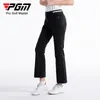 Calça de Golfe Feminina Pgm com Leve Flare, Cintura Elástica, Calça Esportiva Versátil com Pequenos Fendas na Bainha