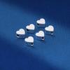 Cuentas de amor brillantes de 5 mm plata s925 vintage angustiado piercing cruzado piercing vertical accesorios para pulsera collar DIY