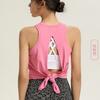 Top Deportivo Europeo y Americano Transfronterizo para Mujer Holgado de Secado Rápido Camiseta Ropa de Fitness Chaleco Dividido sin Mangas Blusa Casual Yoga